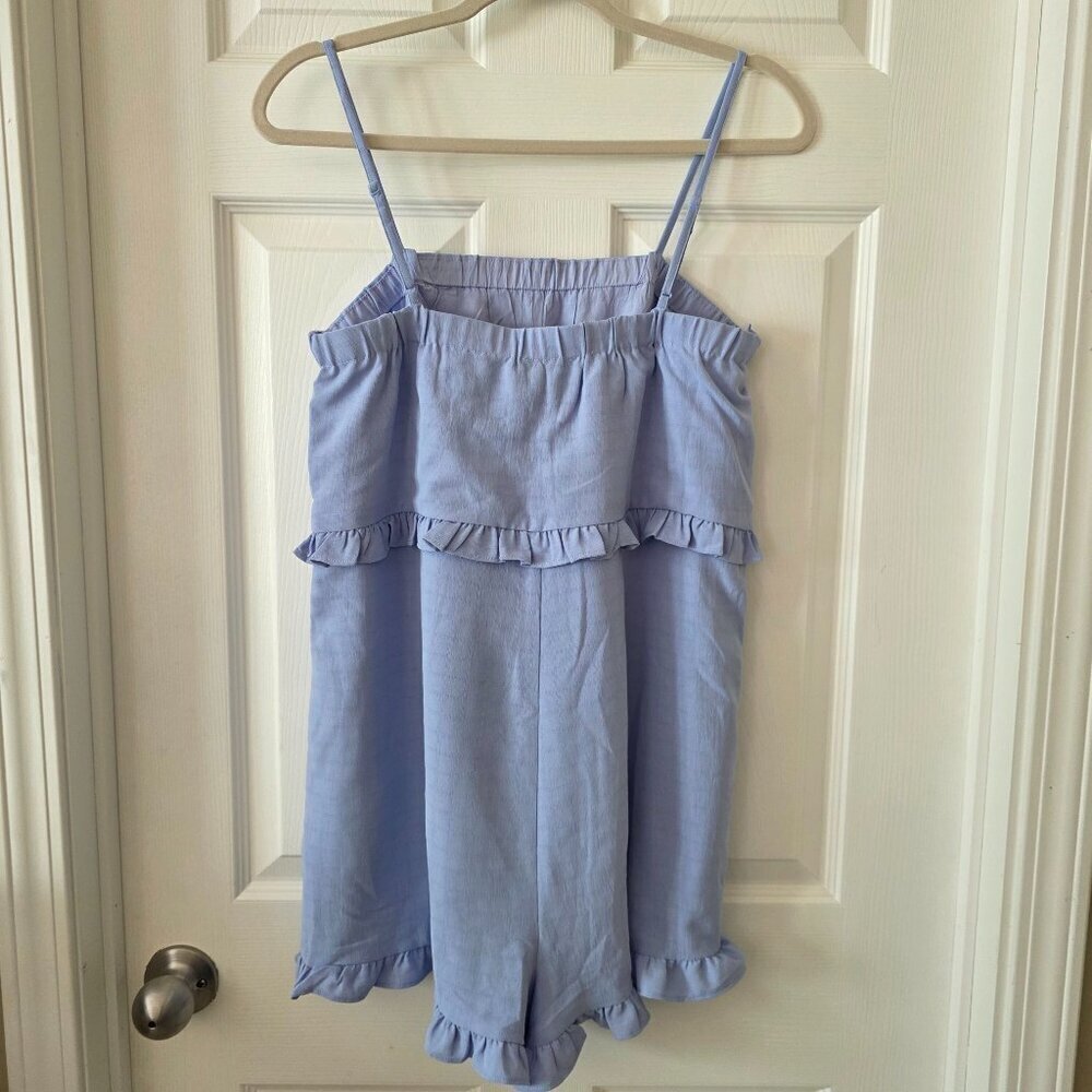 Heyson Light Blue Ruffled Romper Women's Size M